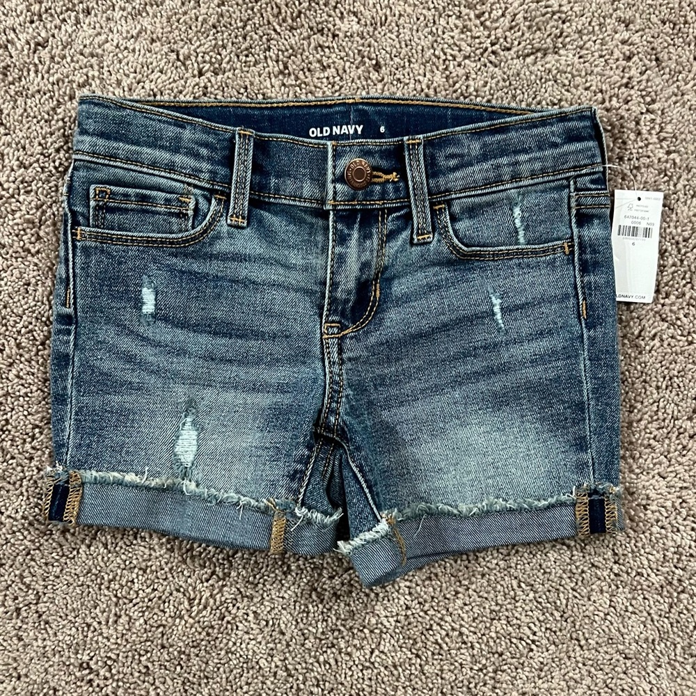NWT Old Navy girls Jean shorts Size 6
